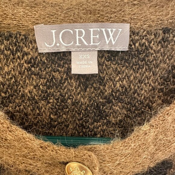 J. Crew Brushed Sweater Lady Jacket in leopard print, size XXS - Picture 3 of 3